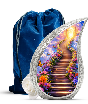 Heaven Gate Butterfly Urn for Ashes - Personalized Adult Cremation Urn with Butterflies | Memorial Funeral Urn for Adult Ashes