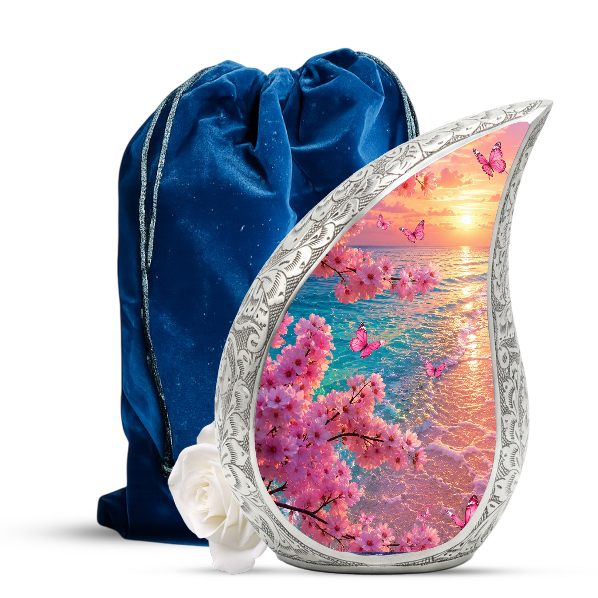 Beach Urn for Human Ashes – Ocean Sunset Cremation Urn