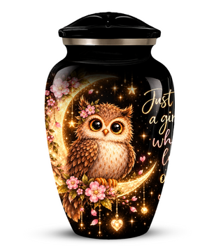 Owl Cremation Urn for Ashes | Personalized Owl Memorial Urn | Cute Bird Funeral Urn
