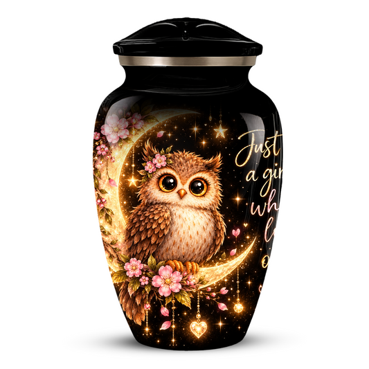 Owl Cremation Urn for Ashes | Personalized Owl Memorial Urn | Cute Bird Funeral Urn