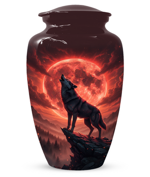 Wolf Urn for Dad – Custom Howling Wolf Cremation Urns for Ashes