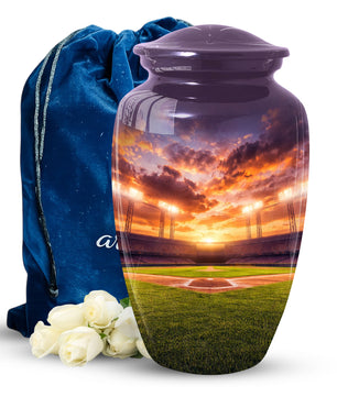 Baseball Stadium Urn for Dad | Cremation  Large Urn Adult Male | Memorial Urn for Father