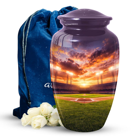 Baseball Stadium Urn for Dad | Cremation  Large Urn Adult Male | Memorial Urn for Father