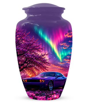 Muscle Car Urn for Human Ashes, Aurora Borealis Cremation Keepsake Urnsfor Dad