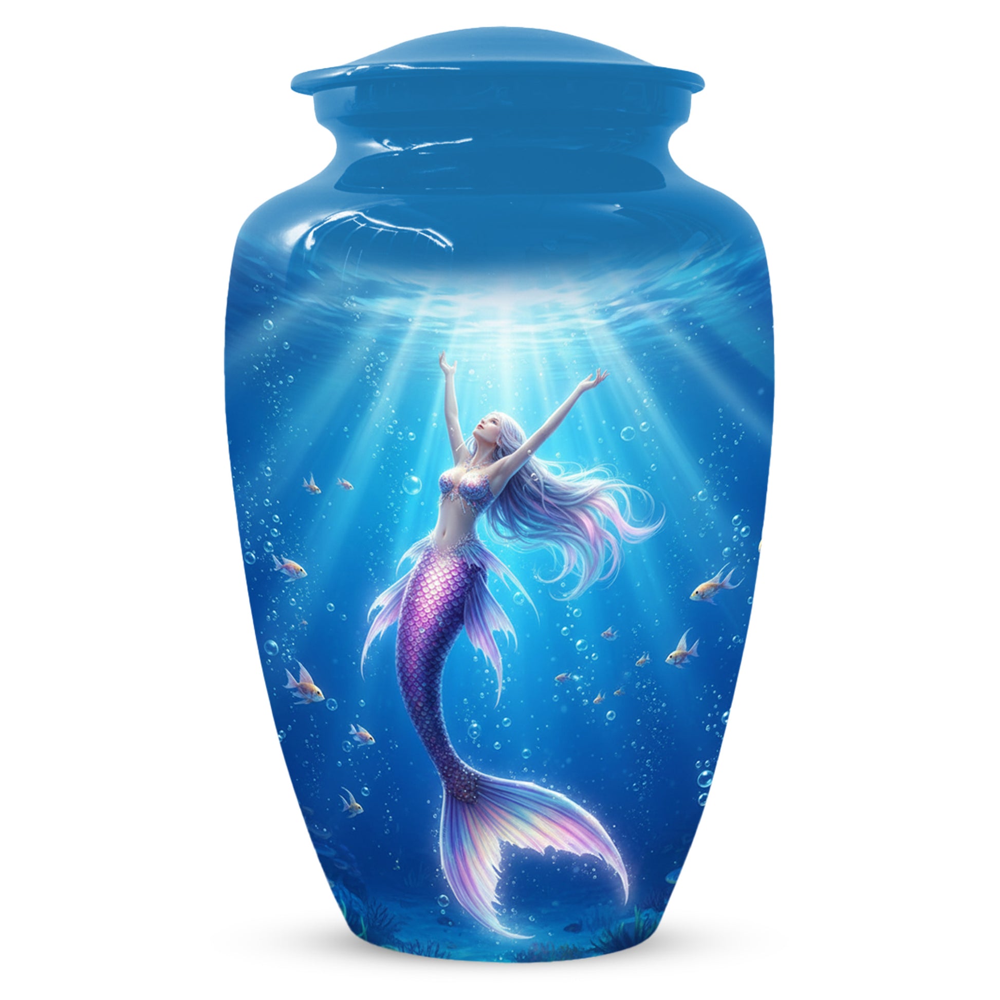 Ocean Mermaid Urn for Mom – Personalized  Memorial Urns for Female