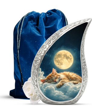 Cat Heaven Urn for Human & Pet Ashes – Personalized Cat Heaven Cremation Urn