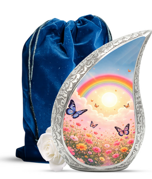 Rainbow Butterfly Urn for Human Ashes | Butterfly Urn | Urn for Mom | Memorial Urn