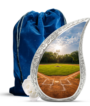 Baseball Field Urn for Dad, Adult Cremation Urn for Human Ashes