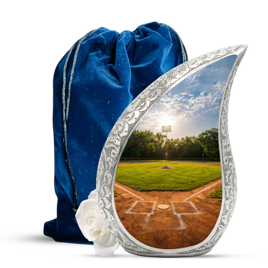 Baseball Field Urn for Dad, Adult Cremation Urn for Human Ashes