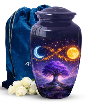 Tree of Life Urn for Mom- Purple Moon Memorial Large Urn|Adult Female Cremation Urn