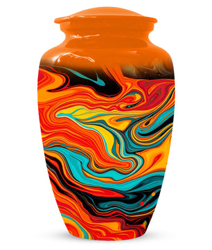 Abstract Art Cremation Urn for Ashes – Custom Colorful Memorial Urns for Men & Women