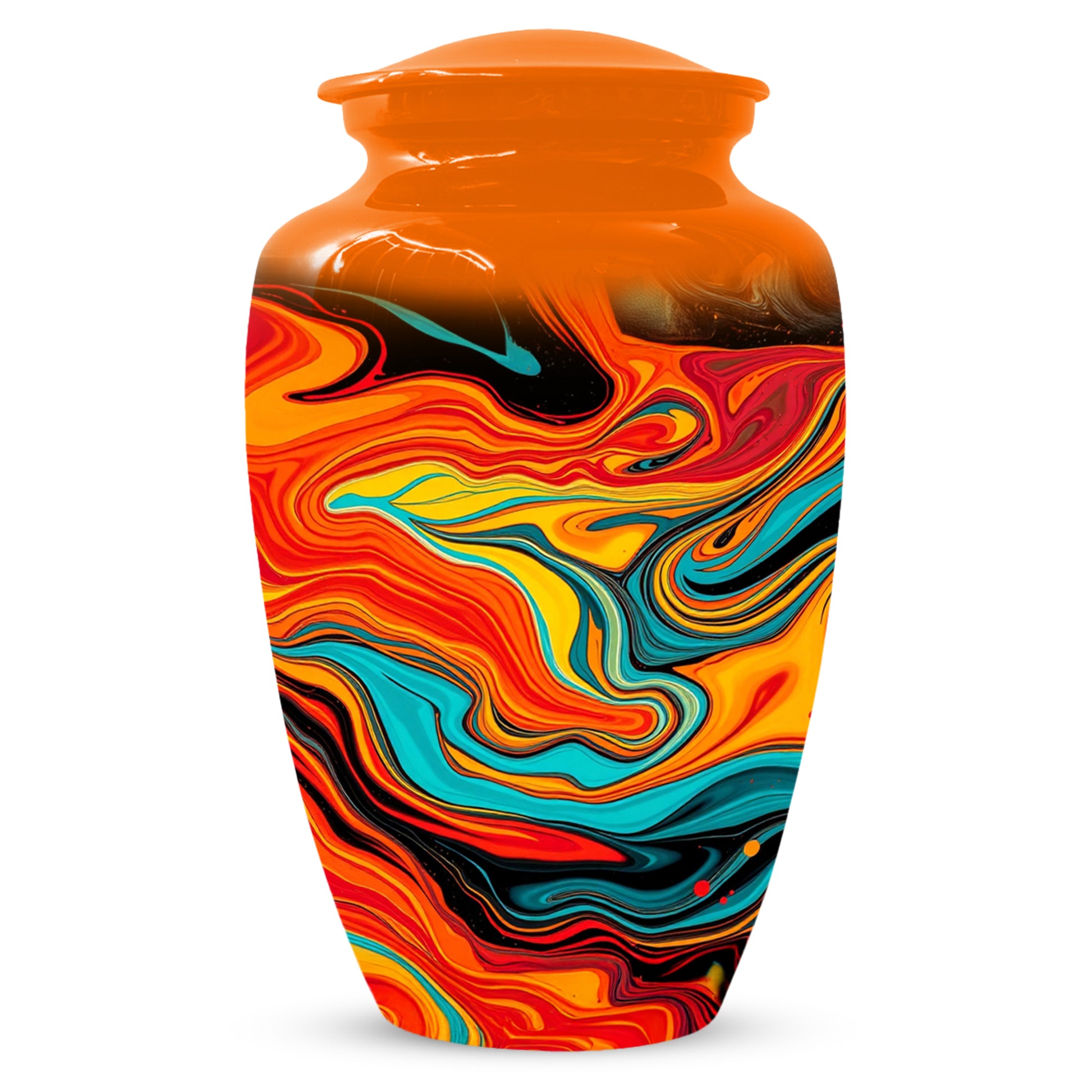 Abstract Art Cremation Urn for Ashes – Custom Colorful Memorial Urns for Men & Women