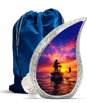Gone Fishing Urn for Dad, Fishing Cremation Urn for Ashes ,Memorial Urn For Keepsake