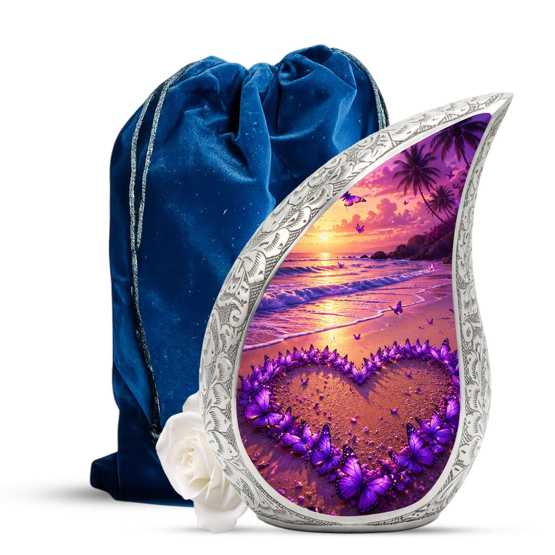 Beach Butterfly Urn for Human Ashes | Beach Urns, Ocean Wave Cremation Urn