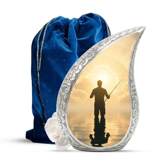 Fishing Gone Fishing Urn for Dad, Fishing Urns for Human Ashes