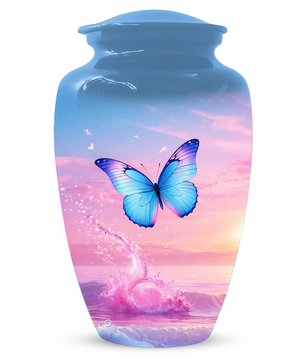 Butterfly Cremation Urn for Ashes | Blue Butterfly Memorial Urn for Mom