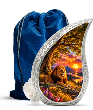 Lion Cremation Urn for Ashes, Lion Memorial Urn, Personalized Adult Cremation Urn