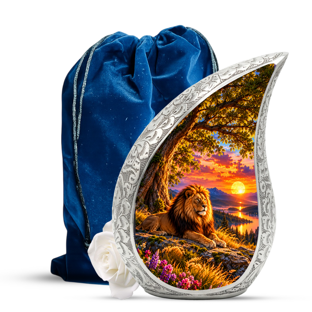 Lion Cremation Urn for Ashes, Lion Memorial Urn, Personalized Adult Cremation Urn