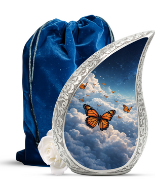 Butterfly Heaven Adult Urn for Human Ashes – Premium Butterfly Heaven Cremation Urn