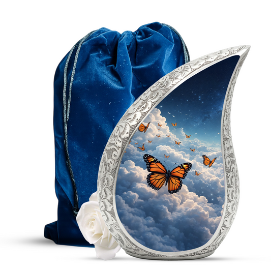 Butterfly Heaven Adult Urn for Human Ashes – Premium Butterfly Heaven Cremation Urn