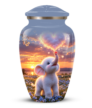 Elephant Cremation Urn for Ashes | Personalized Elephant Memorial Urn | Cute Elephant Urn