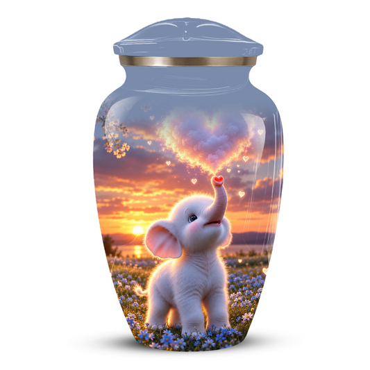 Elephant Cremation Urn for Ashes | Personalized Elephant Memorial Urn | Cute Elephant Urn