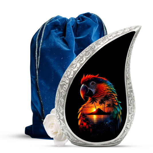 Beautiful Parrot Cremation Urn for Adult Ashes