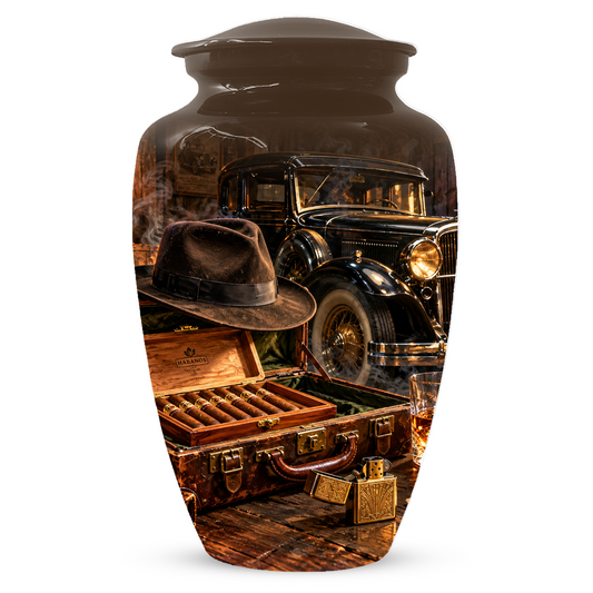 Vintage Classic Car Cremation Urn for Dad - Retro Memorial Urn for Father Ashes