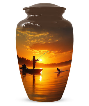 Fishing Urn for Human Ashes | Gone Fishing Cremation Urn for Dad