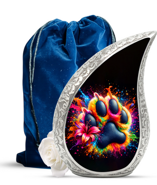 Paw Print Adult Urn for Human Ashes – Premium Paw Cremation Urn