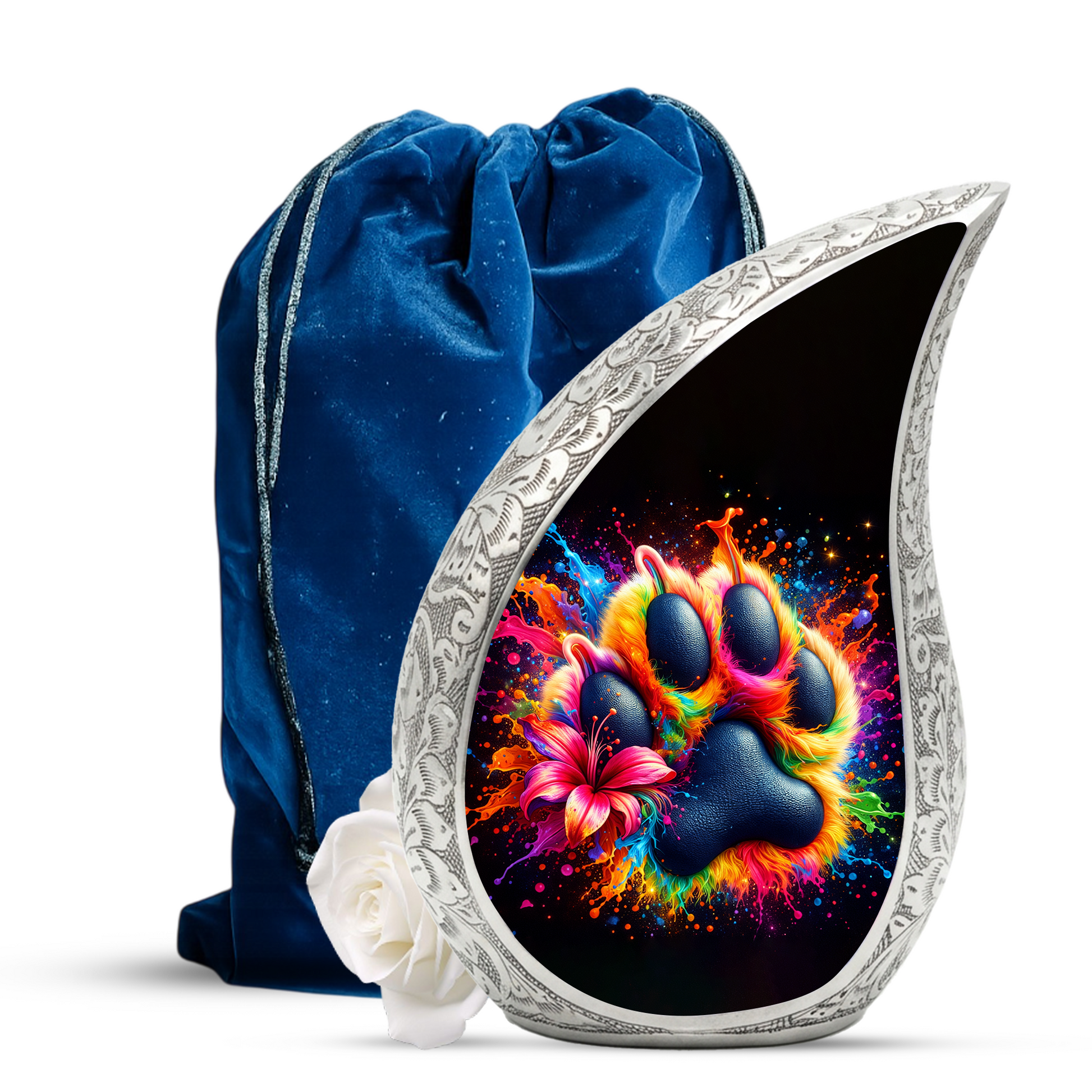Paw Print Adult Urn for Human Ashes – Premium Paw Cremation Urn