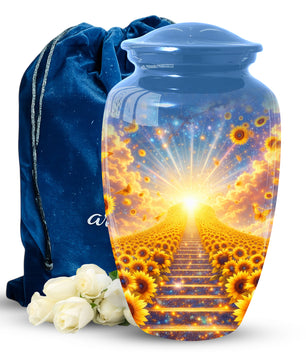 Sunflower Urn for Mom, Adult Female Large Urn for Ashes