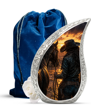 Cowgirl Urn for Human Ashes – Beautiful Western Cremation Urn for Mom, Women, Mother, Sister & Daughte