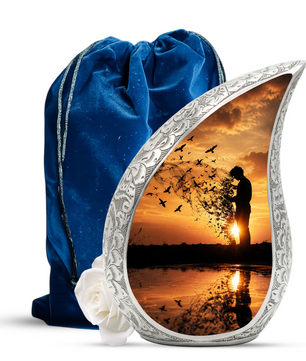 Sunset Memorial Urn for Human Ashes | Beautiful Sunset Cremation Urn