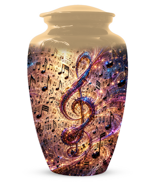 Musical Note Cremation Urn for Ashes  - Personalized Music Memorial keepsake for Adults