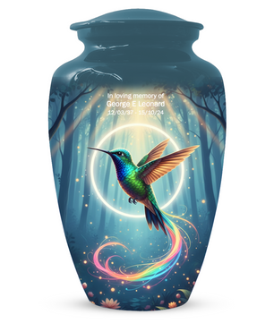 Personalized Hummingbird Urn for Mom | Custom Cremation Urn