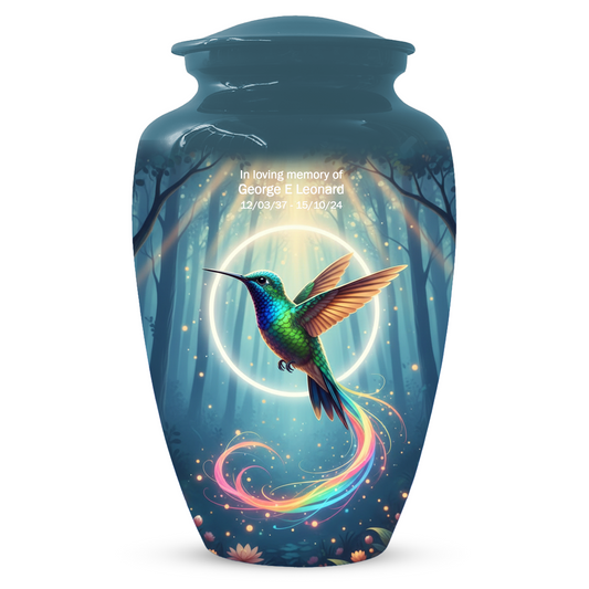 Personalized Hummingbird Urn for Mom | Custom Cremation Urn