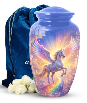 Pegasus Urn for Mom, Angel Horse Memorial Large Urn| Adult Female Cremation Urn