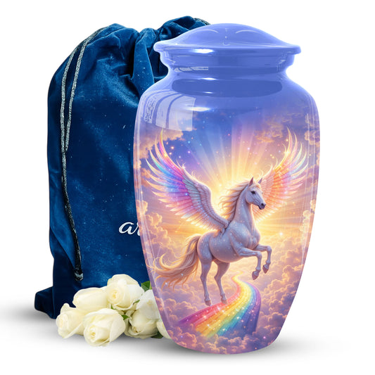 Pegasus Urn for Mom, Angel Horse Memorial Large Urn| Adult Female Cremation Urn