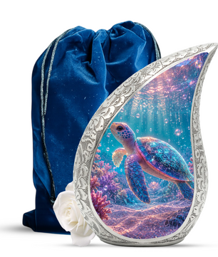 Sea Turtle Urn for Ashes,Coastal Memorial Keepsake