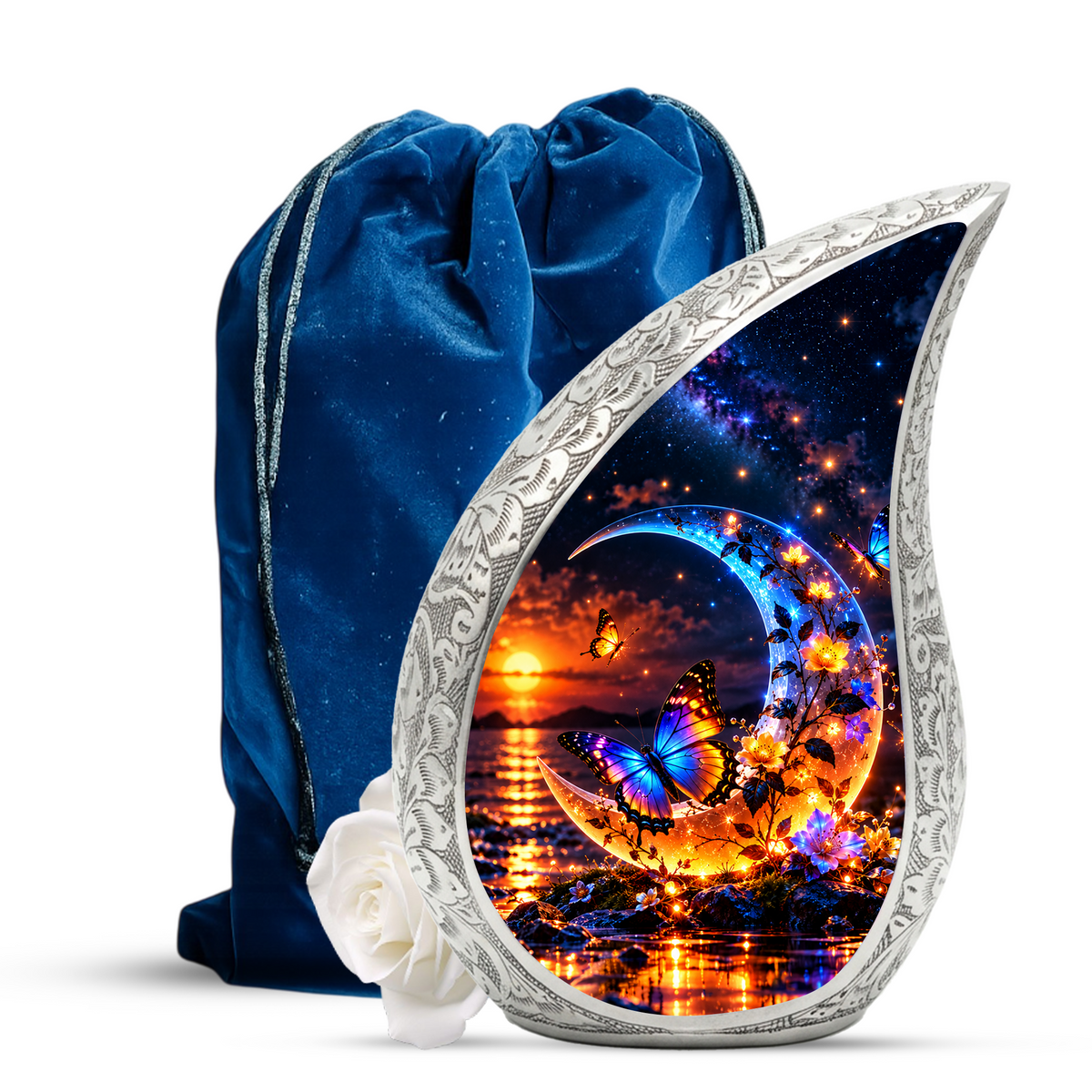 Butterfly Cremation Urn for Ashes, Personalized Adult Memorial Urn