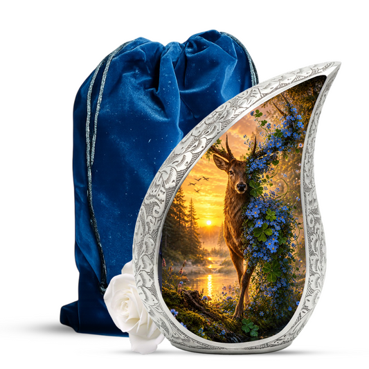 Deer Urn for Adult Ashes | Nature Adult Cremation Urn for Human Ashes Memorial