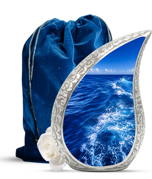 Ocean Wave Urn for Ashes, Personalized Beach Cremation Urn for Mom & Dad