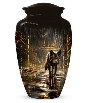 Wolf Animal Urn For Human Ashes Male | Small Keepsake & Large Cremation Urns For Men