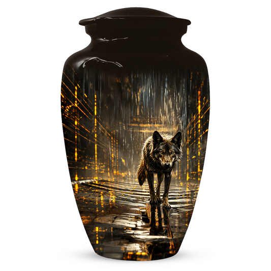 Wolf Animal Urn For Human Ashes Male | Small Keepsake & Large Cremation Urns For Men