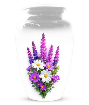 Wildflower Urn for Ashes, Custom Floral Cremation Urn for Mom