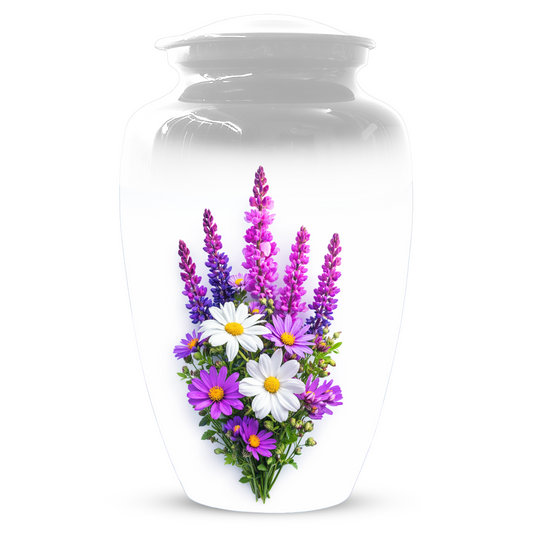 Wildflower Urn for Ashes, Custom Floral Cremation Urn for Mom