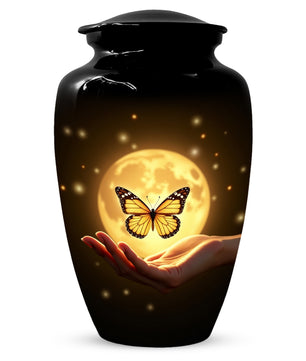 Beautiful Moon Butterfly Urn for Human Ashes | Moonlight Butterfly Cremation Urn