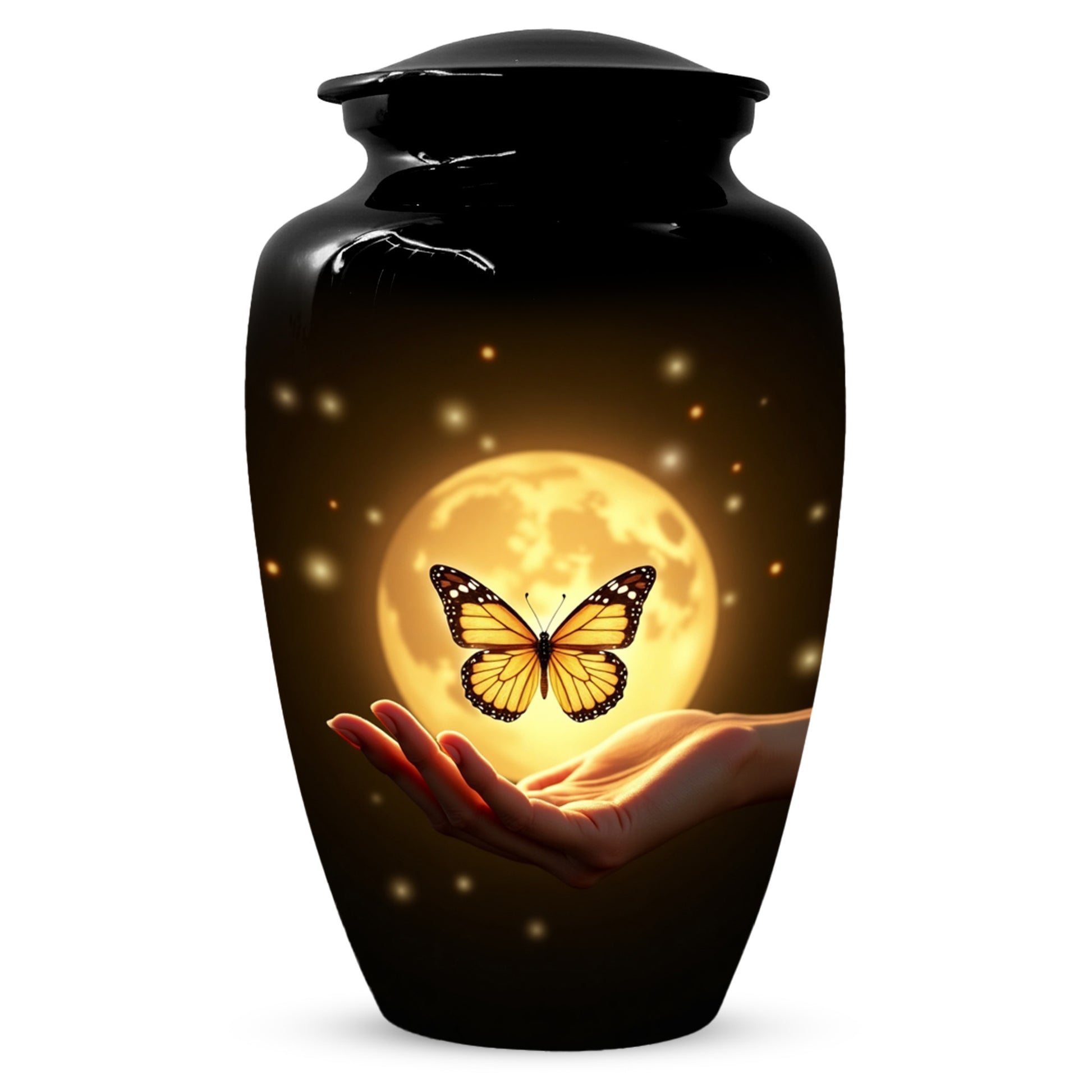 Beautiful Moon Butterfly Urn for Human Ashes | Moonlight Butterfly Cremation Urn