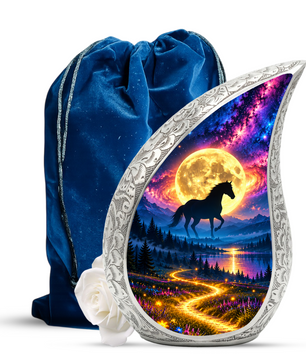 Horse Urn for Ashes, keepsake Aluminum Horse Cremation Urn
